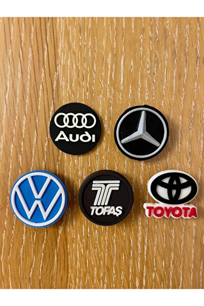 atölye karnaval Araba Logoları Jibbitz Terlik Süsü 5Ad