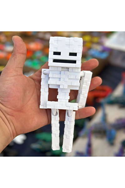 vahobi3d İskelet - Dev Minecraft Figürü – Koleksiyonluk Masa Üstü Dekor