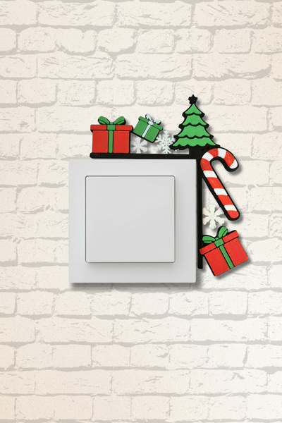 Cosmic Star صندوق هدايا لشجرة عيد الميلاد، علبة حلوى بتصميم عيد الميلاد للديك...