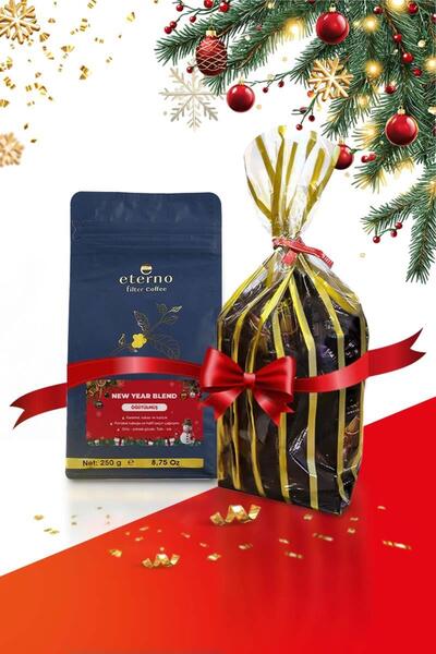 Eterno Yılbaşı Lezzet Seti - New Year Blend Öğütülmüş 250g+Bitter Çikolatalı ...