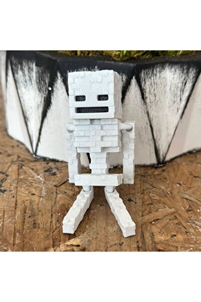 vahobi3d İskelet Minecraft Figürü – Koleksiyonluk Masa Üstü Dekor