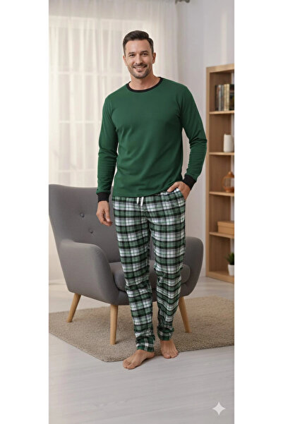 ALFA AKSESUAR 03 Pijalüx Pantaloni de casă din poplin gros în carouri