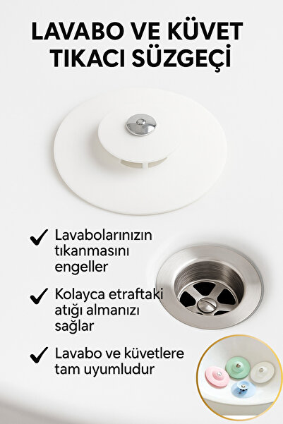 Hane Dostu Bükülebilir Esnek Mutfak Banyo Lavabo Gider Tıkanıklık Önleyici Sü...