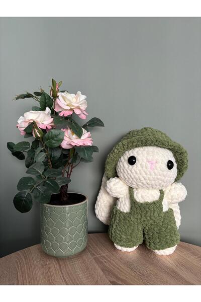 Lavinia Center El Örgüsü Tavşan Peluş Uyku-Oyun Arkadaşı-45cm (Büyük Boy)