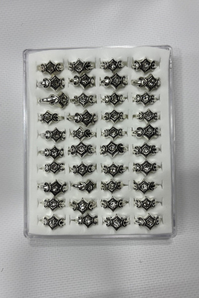 Muensu 40 Mixed Size Rings for Distribution, 40 Pieces Hajj and Umrah Supplies, Bulk Rings, Hajj, Umrah, Souvenirs