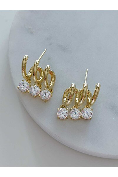 CHARMLUCKY Special Series 3-Piece Looking Stone Earrings