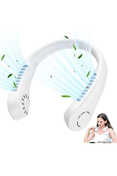 Generic Portable Neck Fan - Rechargeable Wearable Necklace Neckband Air Cooler, Quiet, 3 Speeds