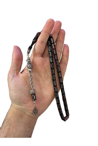 ateş kehribar gümüş işlemeli