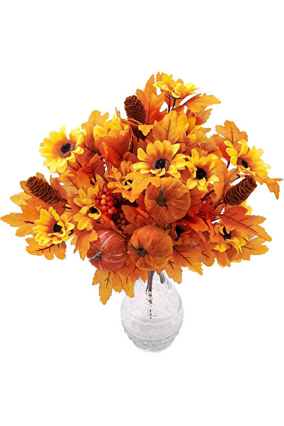 OEM Flori ornamentale artificiale, floarea-soarelui, arțari, dovleci