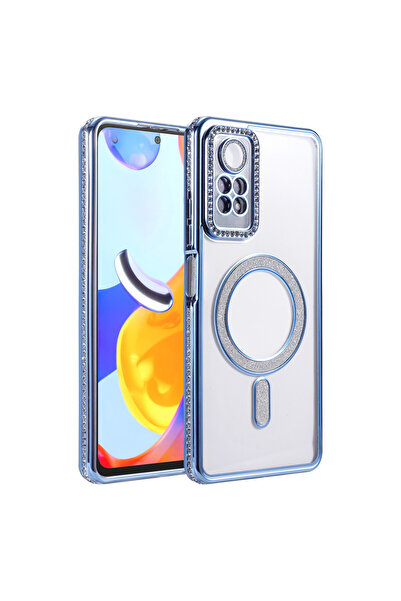 NewFace حافظة مغناطيسية لهاتف شاومي ريدمي نوت 12 برو 4G - أزرق