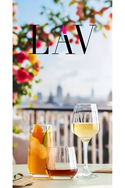 LAV Lal 18 Parça Meşbat Bardağı (Çeyiz Seti)