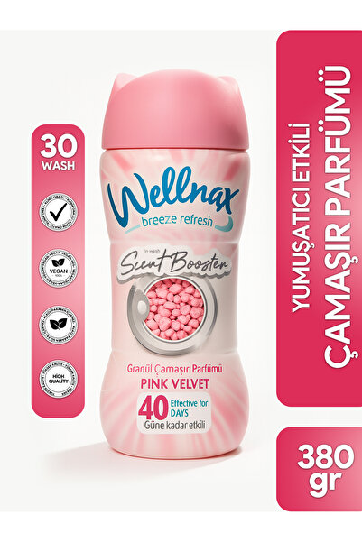 Wellnax GRANÜL ÇAMAŞIR PARFÜMÜ VE YUMUŞATICISI - Pink Velvet 380gr - 1 Adet