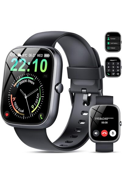 HYX ساعة ذكية (للرد على المكالمات وإجراءها)، ساعة ذكية مقاس 1.91 بوصة للرجال ...