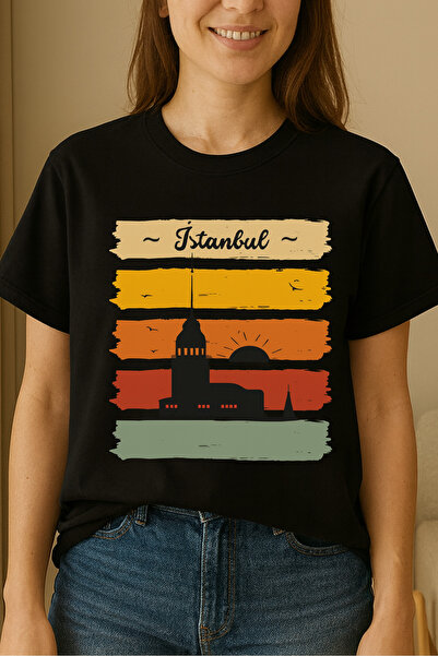 VİVA LORA Istanbul Printed Unisex Cotton T-Shirt