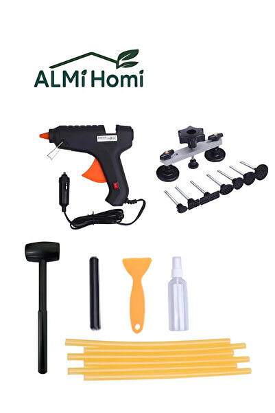 almihomi طقم إصلاح انبعاجات السيارات، أدوات إزالة الانبعاجات بدون طلاء مع أداة سحب الانبعاجات، مسدس غراء ومجموعة ملحقات