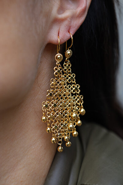 Yenigün Kuyumculuk 14 Ayar Altın Cimarlı Madonna Küpe