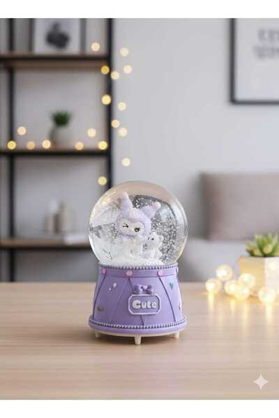 monthiron kuromi jumbo en büyük boy kar küresi püskürtmr motorlu müzikli ışık...