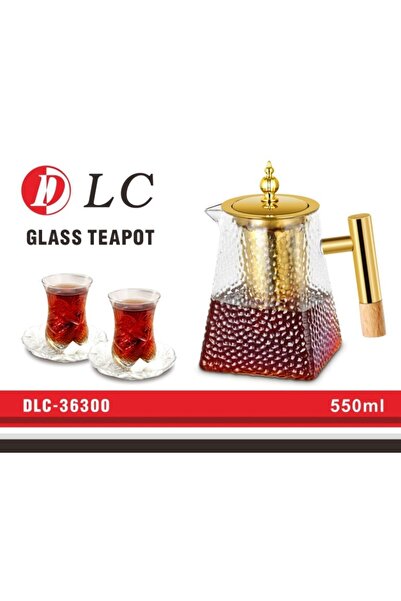 DLC glass teapot