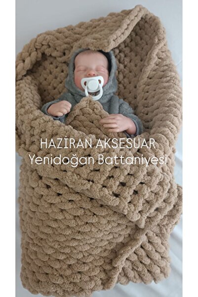Haziran Aksesuar Alize Marka %100 Puffy, El İşi Örgü, Koltuk Şalı, Çocuk Batt...