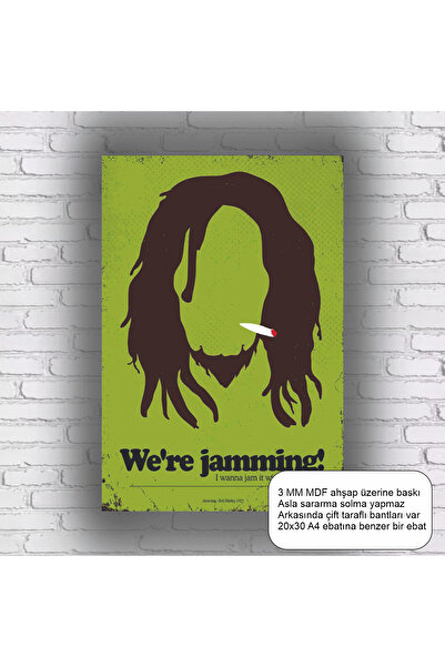 Hayat Poster Bob Marley Minimalist Mdf Music Wood Poster