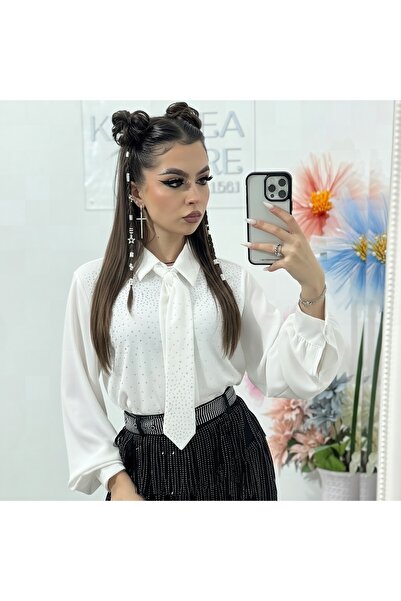 KATYDEA STORE Camasa cu cristale ștanțate și cravata LORELAI