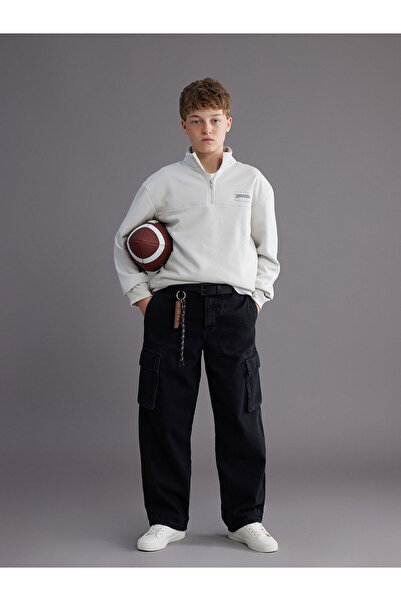 LC Waikiki LCW Kids Loose Fit Erkek Çocuk Kargo Jean Pantolon