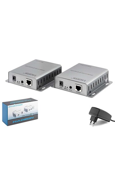 HADRON HDX1343 HDMI KVM IP Extender Loop Out IR 1080p 60 Hz 200 m Gri