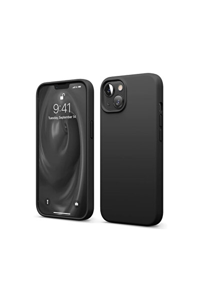 AKSEFİZZ جراب آيفون 14 أول سيليكون - أسود