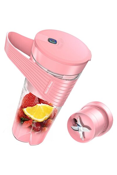 NEXTWAVE NextWave™ Mini Electric Blender, Portable, Self-Cleaning, 4000 mAh, 150 W, 460 ml, Powder Pink