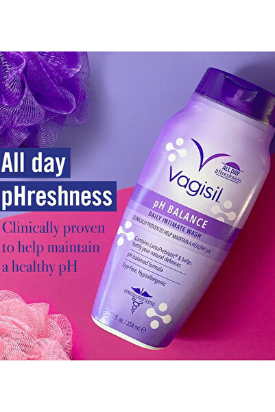 Vagisil غسول أنثوي يومي متوازن من فاجيسيل PH للنساء طبيب نسائي د لا يسبب الحساسية 12 أونصة