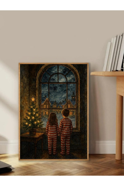 Tuba Decor Tablo dintr-o singură bucată cu rame din lemn pentru sufragerie, s...