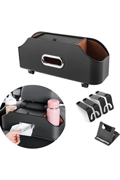 NEXTWAVE Organizator spătar auto NextWave®, suport tabletă, 2 suporturi pahare, piele/vinil