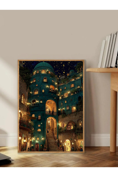 Tuba Decor Tablo dintr-o singură bucată cu rame din lemn pentru sufragerie, s...