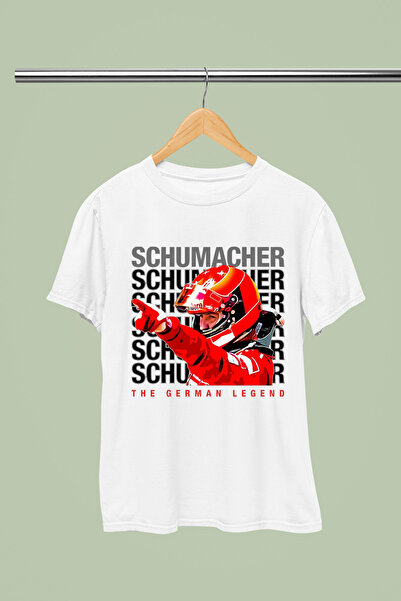 MAGORS MICHAEL SCHUMACHER, BUMBAC IMPRIMAT, Mânecă scurtă, CROP REGULAR F1 tricou