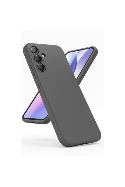 NewFace حافظة سامسونج جالاكسي A24 4G من السيليكون الأول - رمادي