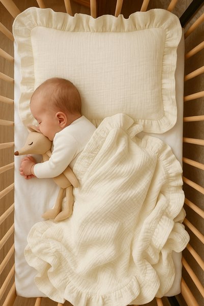 HEİANMONO Newborn Baby Set 10 Pieces & 4 Layers Muslin 100% Cotton (Baby Boy-Unisex)