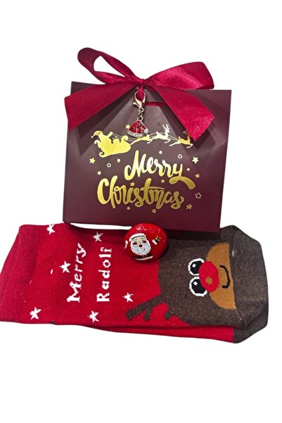 magnocandles Yılbaşı Hediye kutusu yılbaşı çorabı unisex (37-40), Anahtarlık,...