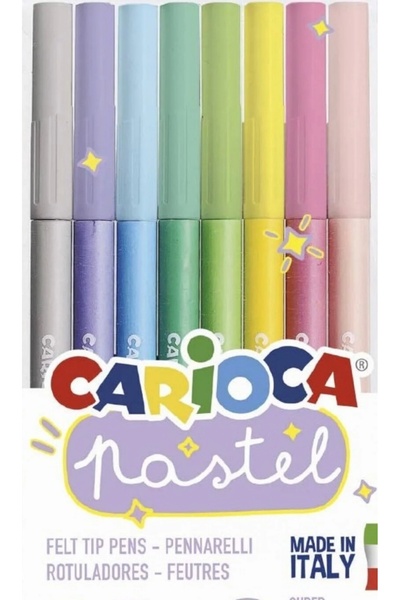 Çılgın Zeka Carioca Süper Yıkanabilir 8’li Pastel Renk Keçeli Kalem