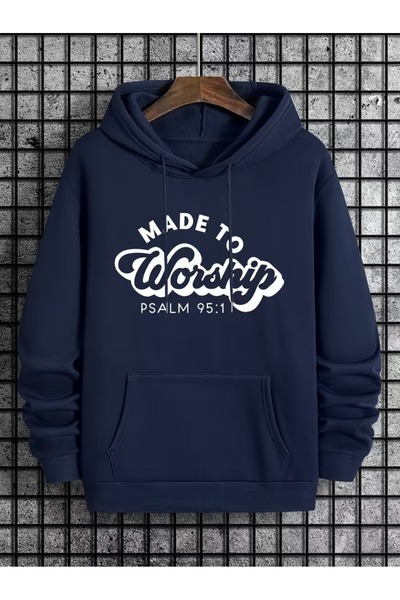 LAYORA Hooded Hooded “Made to Worship” Printed