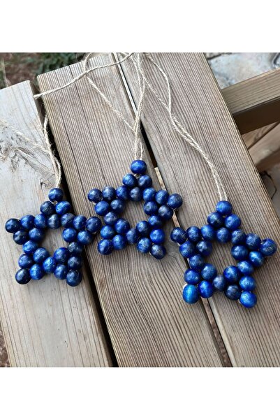 SSCglow SET DE 3 STELE DECORATIVE DE Mărgele din lemn colorate, ornamente pen...