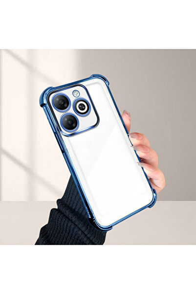 Hontinga جراب هاتف شفاف من السيليكون مضاد للسقوط متوافق مع هاتف Infinix Smart...