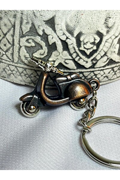 anahtarlık evreni سلسلة مفاتيح معدنية للسكوتر باللون البرونزي