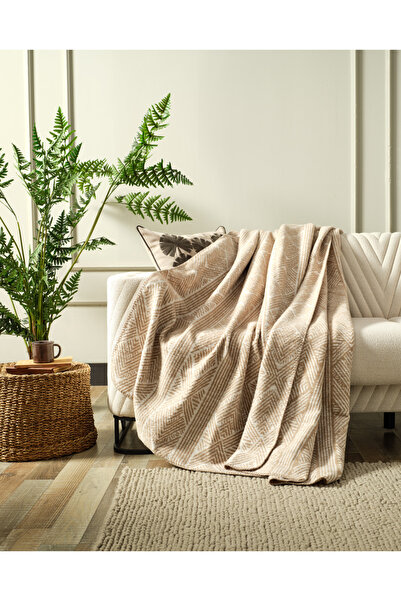 Doqu Home Lena Tek Kişilik Battaniye 150x200cm - Bej