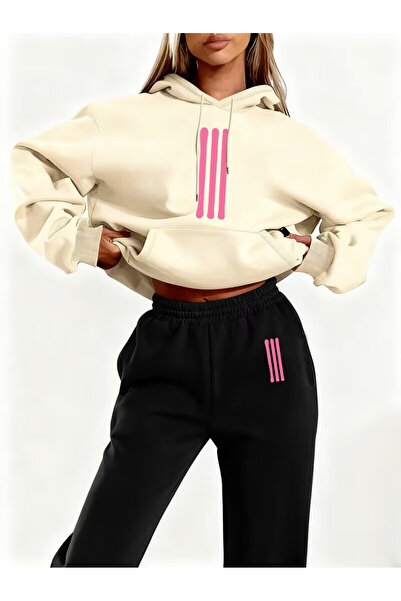 PENTHİLUS Unisex 3 Thread K Hooded Tracksuit Set - Oversize Tracksuit Set