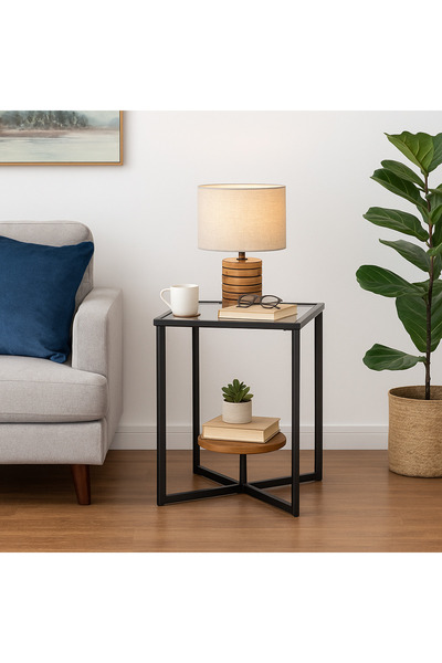 SADANHOME Side table, modern coffee table for living room and bedroom 40x40x50cm