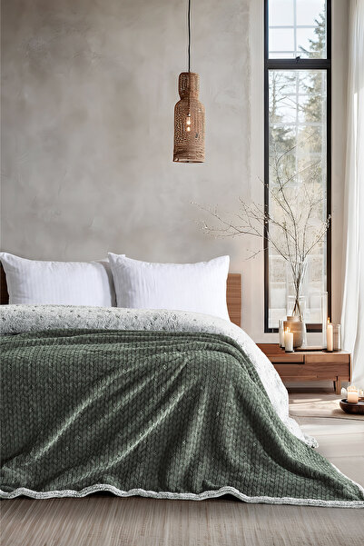 Doqu Home Alora Blanket Double Size Dark Green