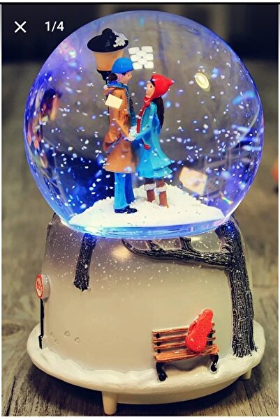 monthiron aşıklar kış masalı jumbo en büyük boy kar küresi püskürtme motorlu ...