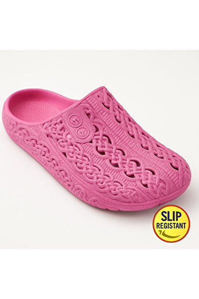 meko aksesuar Rengarenk Suya Dayanıklı Kaymaz Taban Şık Örgü Görünümlü Banyo,...