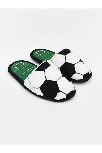 LC Waikiki Vizyon New Season Boys' Plush House Slippers with Football Ball Fi...