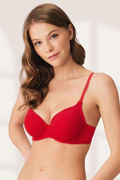 d Kit Boutique Women's Red Basic B Cup Supported Bra – Comfortable & Stylish ...